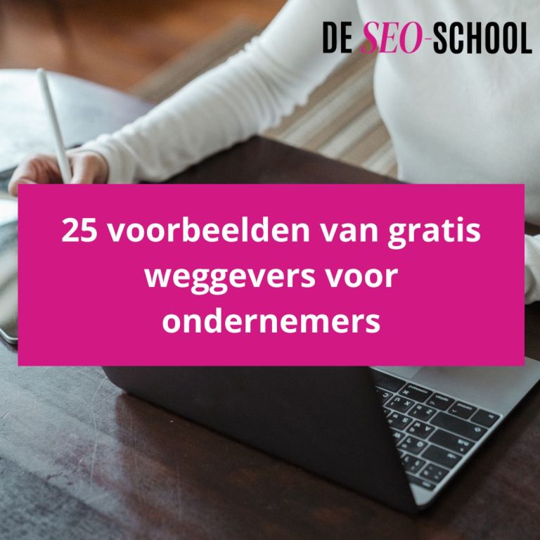 Een gratis weggever (of lead magnet) is iets waardevols dat je gratis weggeeft in ruil voor het e-mailadres van een potentiële klant. Denk aan een checklist, mini-cursus, template of e-book, zolang het direct relevant is voor wat je verkoopt.