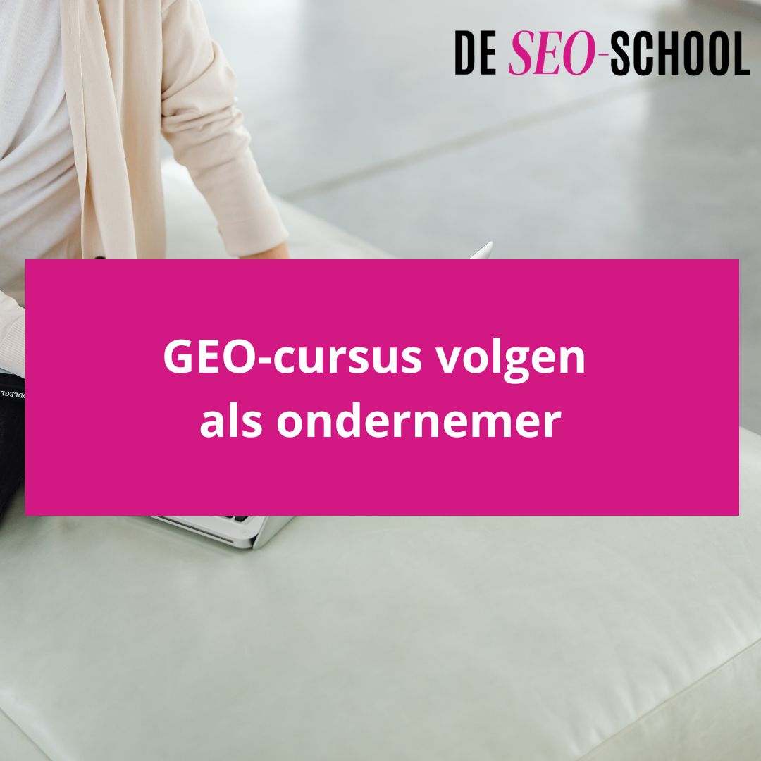 GEO staat voor Generative Engine Optimization: de aanpak waarmee je ervoor zorgt dat AI-tools zoals ChatGPT, Perplexity en Google AI Modus jouw website gebruiken als bron in hun antwoorden. Waar je bij SEO optimaliseert voor een plek in de zoekresultaten van Google, optimaliseer je bij GEO voor een vermelding in een AI-gegenereerd antwoord. De criteria zijn anders, en als ondernemer moet je daar nu al mee aan de slag. Een GEO-cursus voor ondernemers leert je hoe je content schrijft die AI-systemen herkennen, citeren en aanbevelen, zonder technische voorkennis en zonder dat je daar een extern bureau voor nodig hebt.